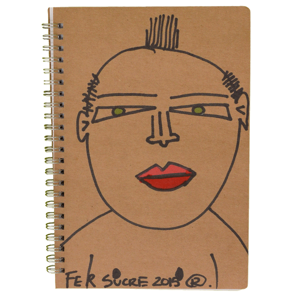 Bold  Man  Spiral  II Sketch Notebook by Fer Sucre 